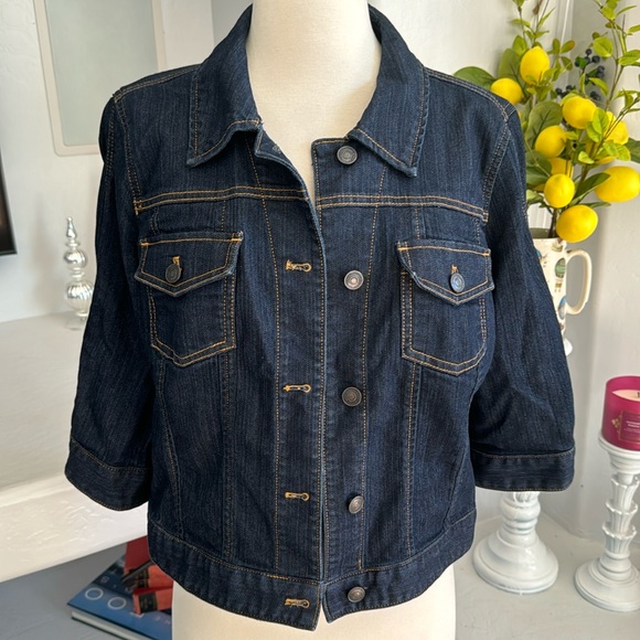 LOFT Jackets & Blazers - $60 Stretch Denim jacket with Front pockets on Breast w Button Close
